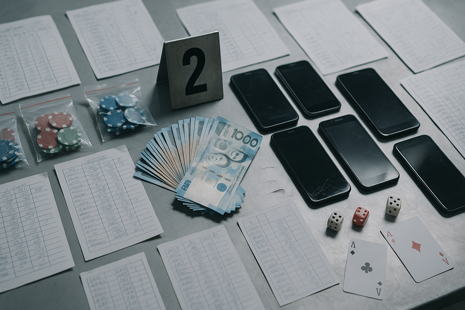 Philippine Police Log Nearly 9,500 Arrests in July Crackdown on Illegal Gambling